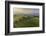 Aerial view of rolling countryside at dawn on a hazy summer day, Devon, England-Adam Burton-Framed Photographic Print