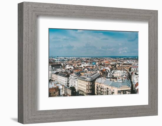 Aerial View of Rooftops and Buildings in Budapest, Hungary-LightField Studios-Framed Photographic Print