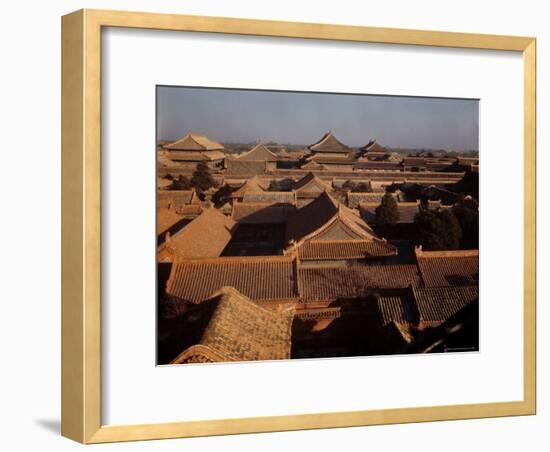 Aerial View of Rooftops in the Forbidden City-Dmitri Kessel-Framed Photographic Print