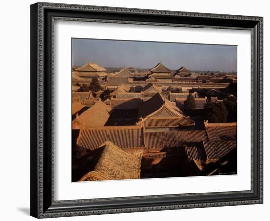 Aerial View of Rooftops in the Forbidden City-Dmitri Kessel-Framed Photographic Print
