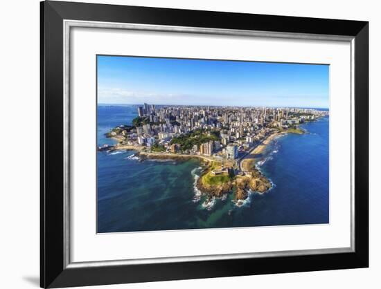 Aerial View of Salvador Da Bahia Cityscape, Bahia, Brazil.-R M Nunes-Framed Photographic Print