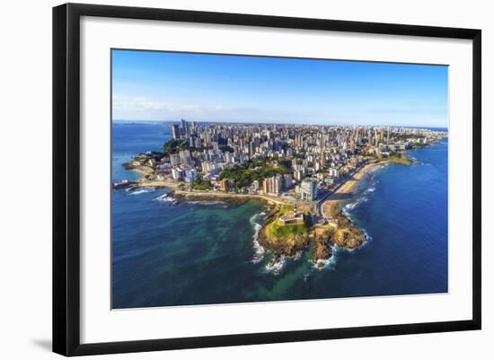 Aerial View of Salvador Da Bahia Cityscape, Bahia, Brazil.-R M Nunes-Framed Photographic Print