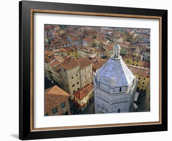 Aerial View of San Giovanni Baptistry, Piazza Del Duomo, Pistoia, Tuscany, Italy-Bruno Morandi-Framed Photographic Print