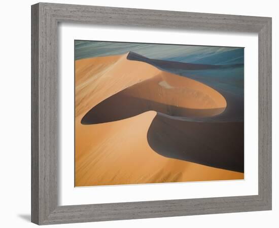 Aerial View of Sand Dunes, Great Red Sand Dunes, Soussevlei, Namibia-Ellen Anon-Framed Photographic Print