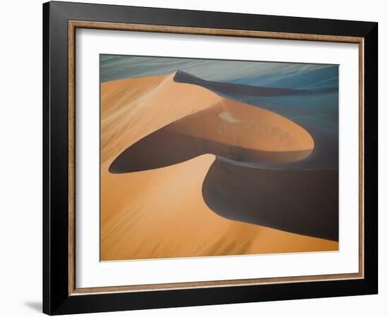 Aerial View of Sand Dunes, Great Red Sand Dunes, Soussevlei, Namibia-Ellen Anon-Framed Photographic Print