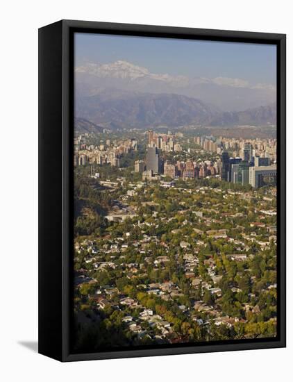 Aerial View of Santiago, Chile, South America-Gavin Hellier-Framed Premier Image Canvas