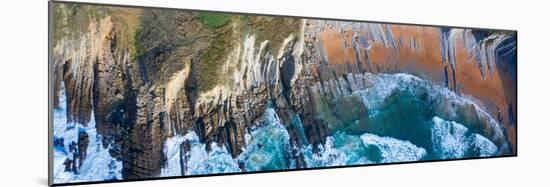 Aerial view of sea and Tagle beach, Cantabria, Spain-Juan Carlos Munoz-Mounted Photographic Print