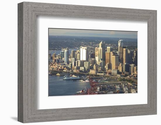 Aerial View of Seattle, Washington State, USA-Stuart Westmorland-Framed Photographic Print