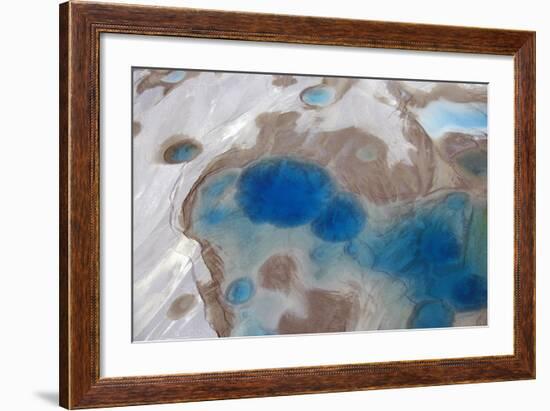 Aerial View of Silt and Turquoise Water in an Alaska Glacier, Alaska-Joseph Sohm-Framed Photographic Print