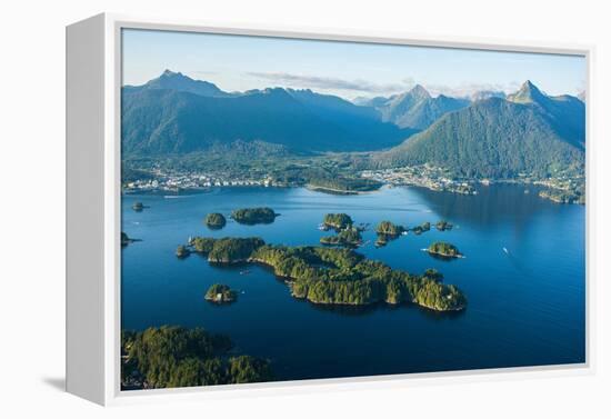 Aerial view of Sitka, Baranof Island, Alexander Archipelago, Southeast Alaska, USA-Mark A Johnson-Framed Premier Image Canvas