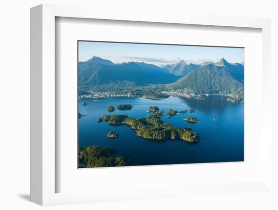 Aerial view of Sitka, Baranof Island, Alexander Archipelago, Southeast Alaska, USA-Mark A Johnson-Framed Photographic Print