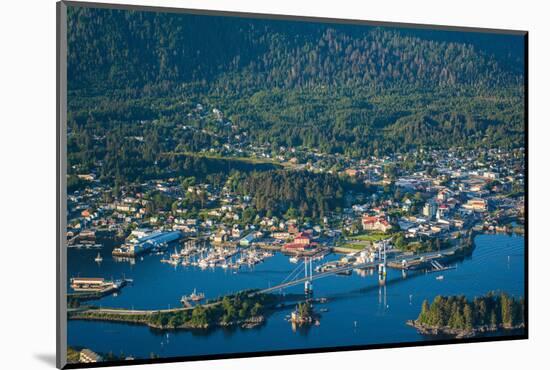 Aerial view of Sitka, Baranof Island, Alexander Archipelago, Southeast Alaska, USA-Mark A Johnson-Mounted Photographic Print