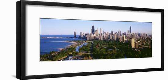 Aerial View of Skyline, Chicago, Illinois, USA-null-Framed Photographic Print