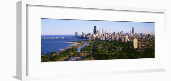 Aerial View of Skyline, Chicago, Illinois, USA-null-Framed Photographic Print