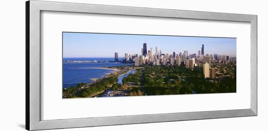 Aerial View of Skyline, Chicago, Illinois, USA-null-Framed Photographic Print