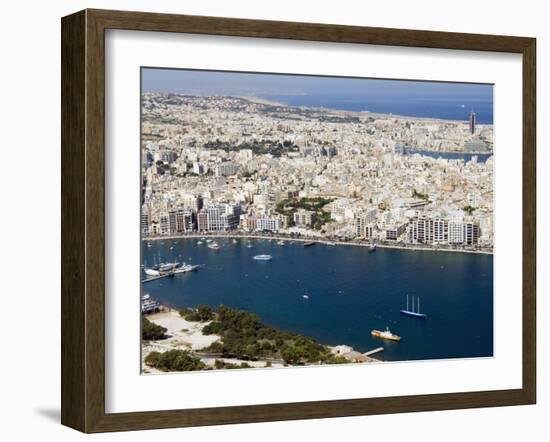 Aerial View of Sliema, Malta, Mediterranean, Europe-Tondini Nico-Framed Photographic Print