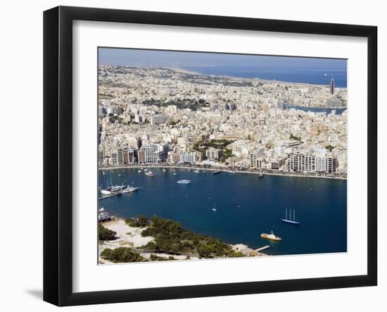 Aerial View of Sliema, Malta, Mediterranean, Europe-Tondini Nico-Framed Photographic Print