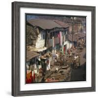 Aerial View of Slum Housing in Calcutta, India-null-Framed Photographic Print