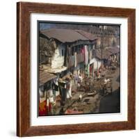 Aerial View of Slum Housing in Calcutta, India-null-Framed Photographic Print