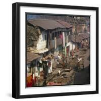 Aerial View of Slum Housing in Calcutta, India-null-Framed Photographic Print