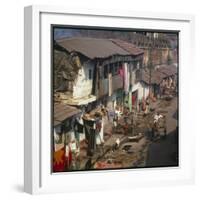 Aerial View of Slum Housing in Calcutta, India-null-Framed Photographic Print