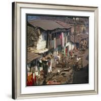 Aerial View of Slum Housing in Calcutta, India-null-Framed Photographic Print