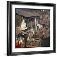 Aerial View of Slum Housing in Calcutta, India-null-Framed Photographic Print