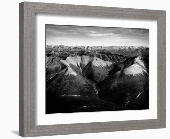 Aerial View of Snow-Capped Mountain Range in the Wenner-Gren Land Development Area-Margaret Bourke-White-Framed Photographic Print