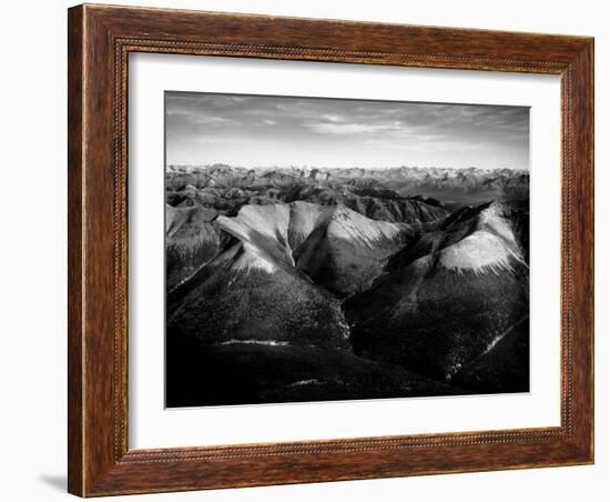 Aerial View of Snow-Capped Mountain Range in the Wenner-Gren Land Development Area-Margaret Bourke-White-Framed Photographic Print