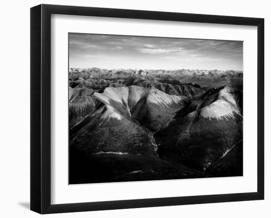 Aerial View of Snow-Capped Mountain Range in the Wenner-Gren Land Development Area-Margaret Bourke-White-Framed Photographic Print