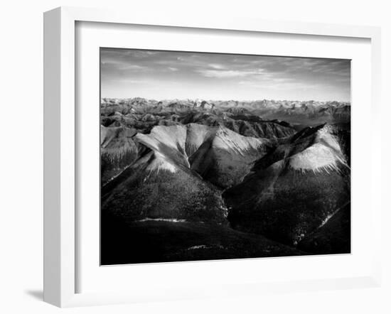 Aerial View of Snow-Capped Mountain Range in the Wenner-Gren Land Development Area-Margaret Bourke-White-Framed Photographic Print