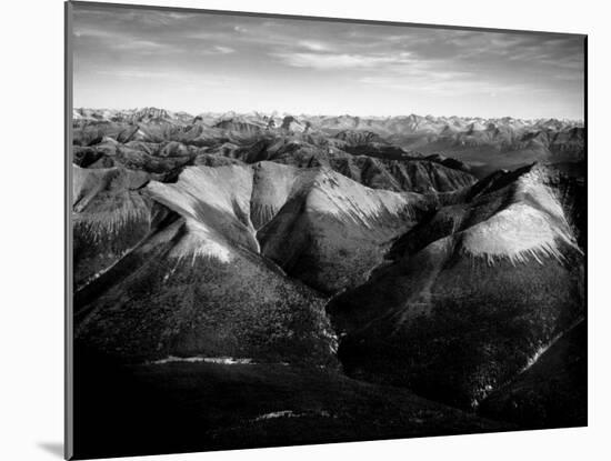 Aerial View of Snow-Capped Mountain Range in the Wenner-Gren Land Development Area-Margaret Bourke-White-Mounted Photographic Print