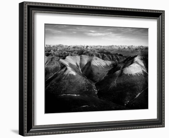 Aerial View of Snow-Capped Mountain Range in the Wenner-Gren Land Development Area-Margaret Bourke-White-Framed Photographic Print