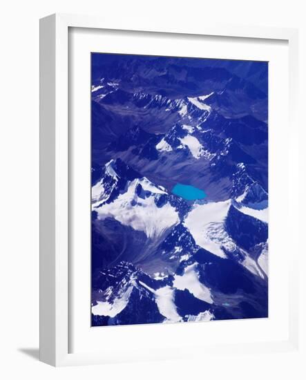 Aerial View of Snow-Capped Peaks on the Tibetan Plateau, Himalayas, Tibet, China-Keren Su-Framed Photographic Print