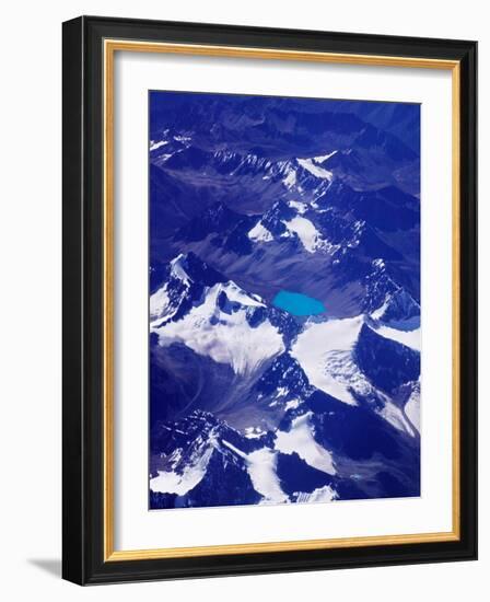 Aerial View of Snow-Capped Peaks on the Tibetan Plateau, Himalayas, Tibet, China-Keren Su-Framed Photographic Print