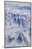 Aerial view of snow covered mountain range, Alaska, USA-Keren Su-Mounted Photographic Print