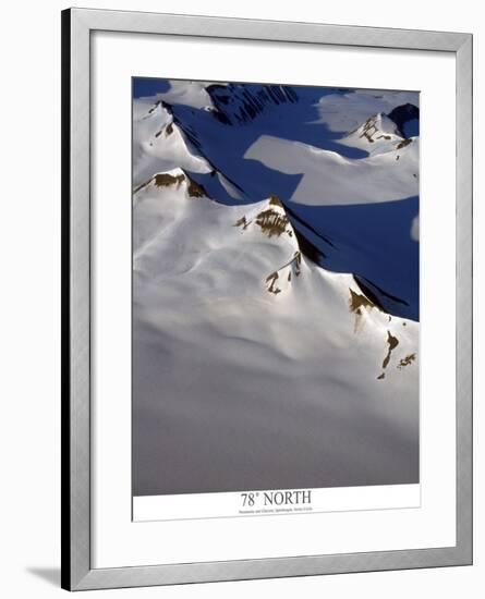 aerial view of snow covered mountain range with glaciers-AdventureArt-Framed Photographic Print