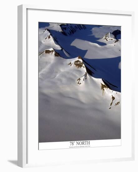 aerial view of snow covered mountain range with glaciers-AdventureArt-Framed Photographic Print