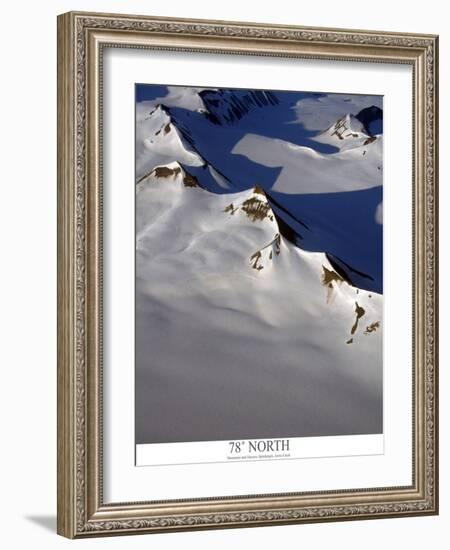 aerial view of snow covered mountain range with glaciers-AdventureArt-Framed Photographic Print