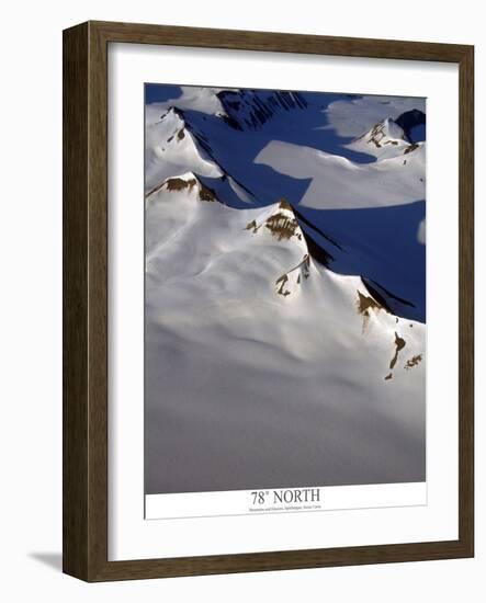 aerial view of snow covered mountain range with glaciers-AdventureArt-Framed Photographic Print