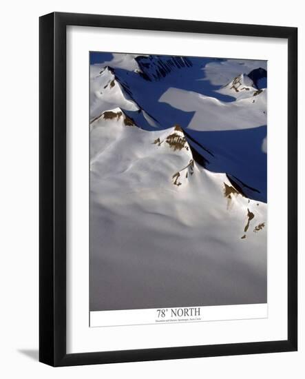 aerial view of snow covered mountain range with glaciers-AdventureArt-Framed Photographic Print