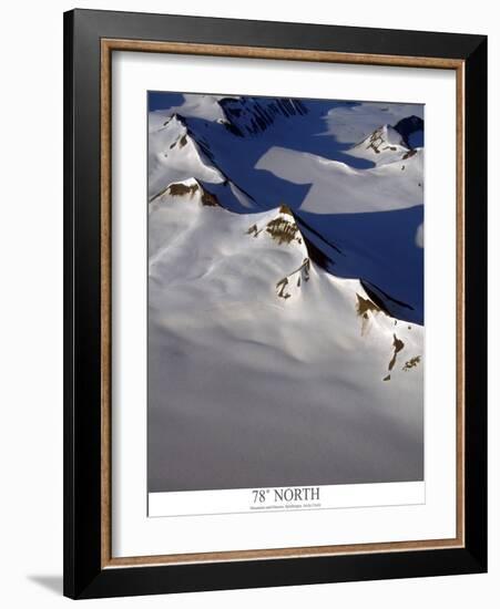 aerial view of snow covered mountain range with glaciers-AdventureArt-Framed Photographic Print