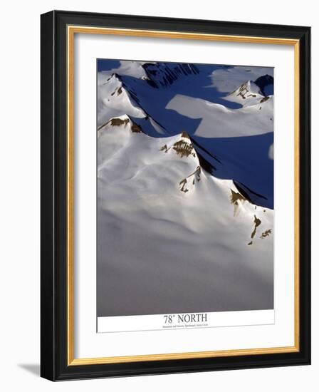 aerial view of snow covered mountain range with glaciers-AdventureArt-Framed Photographic Print