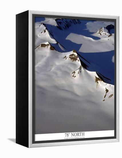 aerial view of snow covered mountain range with glaciers-AdventureArt-Framed Premier Image Canvas