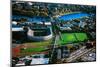 Aerial View of Soldiers Field, home of Harvard Crimson, Harvard, Cambridge, Boston, MA-null-Mounted Photographic Print