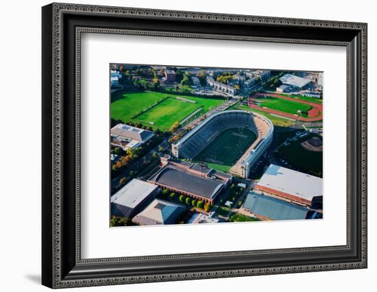 Aerial View of Soldiers Field, home of Harvard Crimson, Harvard, Cambridge, Boston, MA-null-Framed Photographic Print