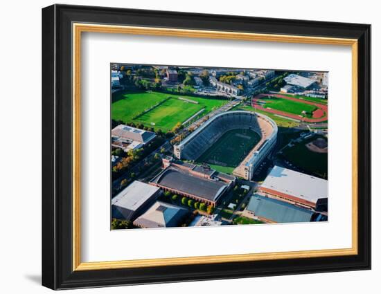 Aerial View of Soldiers Field, home of Harvard Crimson, Harvard, Cambridge, Boston, MA-null-Framed Photographic Print