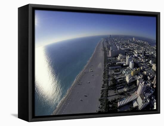 Aerial View of South Beach, Miami, Florida, USA-Robin Hill-Framed Premier Image Canvas