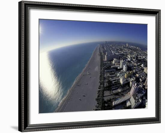 Aerial View of South Beach, Miami, Florida, USA-Robin Hill-Framed Photographic Print