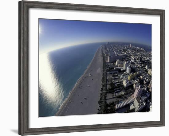 Aerial View of South Beach, Miami, Florida, USA-Robin Hill-Framed Photographic Print